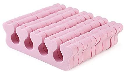 20Pcs Pink Toe Separators, Finger Dividers Separators Soft Foam Sponge Spacer Nail Art Manicure Pedicure Gel Polish Coating Painting Accessories Tools Practical and Fashion