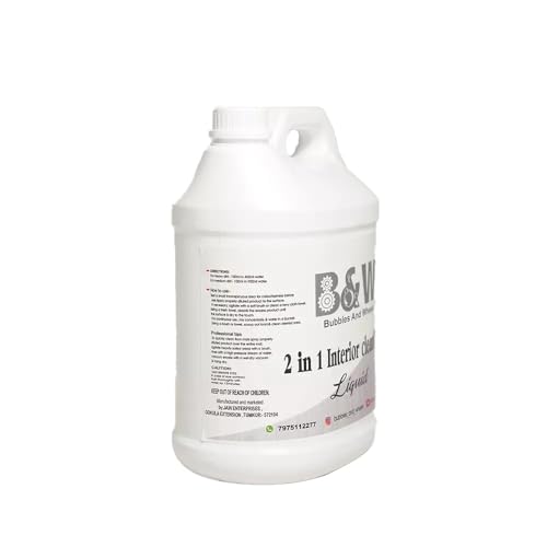 Image of B&W 2-in-1 Interior Cleaning Liquid | Car Interior Cleaner for Dashboard, Fabric Seats, Leatherette, Vinyl & Door Panels | Multi Surface Detailer for Cars & Bikes | 1 Kg