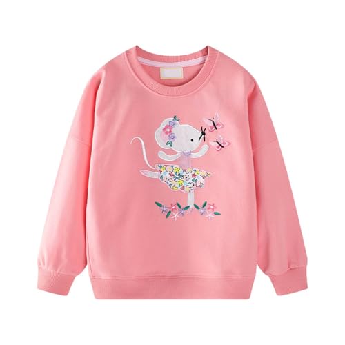 Sudadera con Capucha para Niñas Prendas de Abrigo Informal Jerséi de Animales y Cómoda para Temporada Primavera Otoño Invierno (6-7 Years)