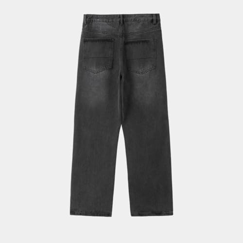 Jeans Pants Trousers Denim Autumn Black Men's Retro Loose Versatile Classic High Street Casual2