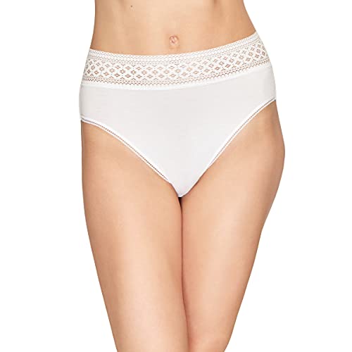 Wacoal Women s Subtle Beauty Hi Cut Brief Panty, White, Small