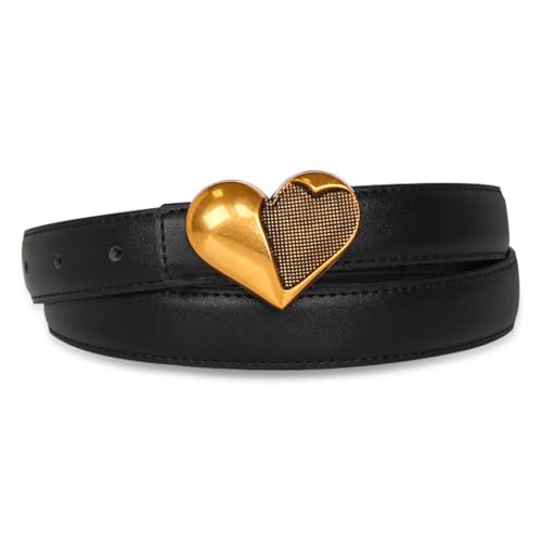 Image of Aurolran Women's Leather Belt with Buckle - Ideal for Dresses, Jeans, and Coats