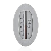 Reer Baby-Thermometer für die Badewanne mit süßem Unterwasserwelt-Motiv, kindersicheres Bade-Thermometer - Grau