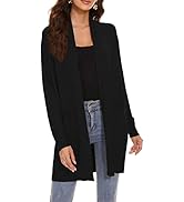 Huuloo Women's Open Front Long Shawl Cardigan Sweater with Pockets