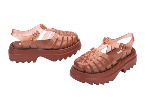 Image of Melissa Possession Platform II Jelly Sandals for Women - Classic Fisherman-Style Chunky Platform with Adjustable Ankle Strap, Lightweight EVA Sole, and Non-Slip Traction