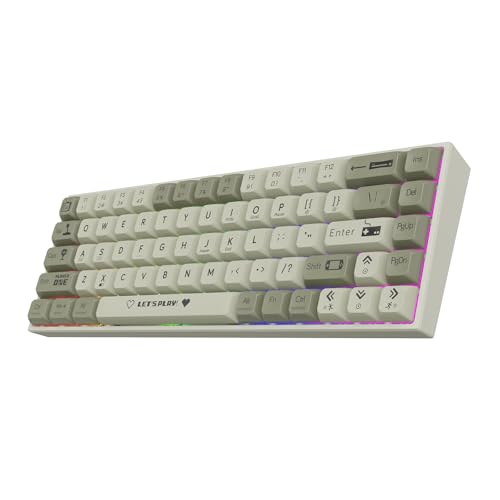 Image of AJAZZ AK680 65% Mechanical Gaming Keyboard, 3 Pin Outemu Hot-swappable switches, RGB Backlit, Gasket Mount, ABS Keycaps, Wired (Gray (Red Switch))