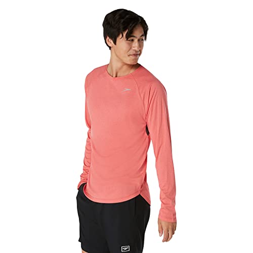 Image of Speedo Men's UV Swim Shirt Basic Easy Long Sleeve Regular Fit
