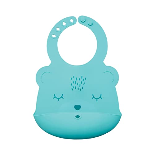 Tiny Twinkle Roll-Up Silicone Bib - Soft, Durable, Easy Clean Waterproof Silicone Bibs With Food Catcher