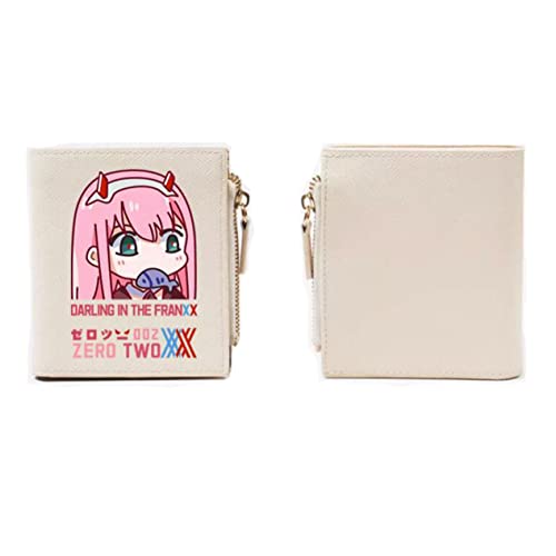 Anime 002 Bifold Wallet Artificial Leather Money Bag Slim Credit Card Holder, Purse for Girls(Beige)4