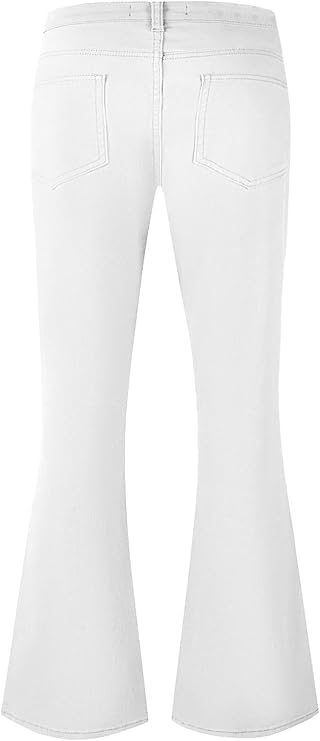 Men's 60s 70s Disco Bell Bottom Relaxed Stretch Vintage Pants Fit Flared Comfort Retro Jeans2