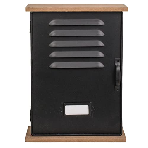 ootb Armoire à clés avec 6 crochets en bois et métal - 20 à 27,5 cm - Fermeture magnétique