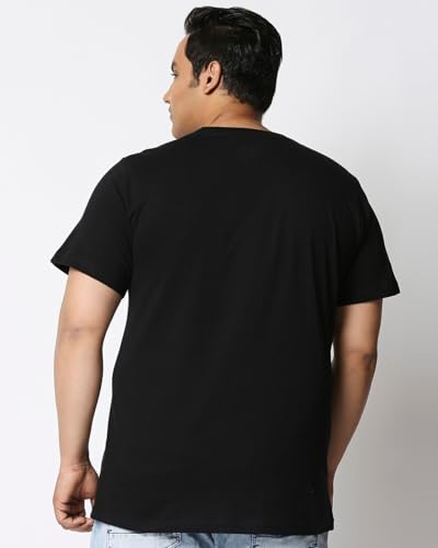 Image of Bewakoof Official Marvel Merchanidse Men's Graphic Printed Regular Fit Half Sleeve Round Neck Cotton Plus Size T-Shirt