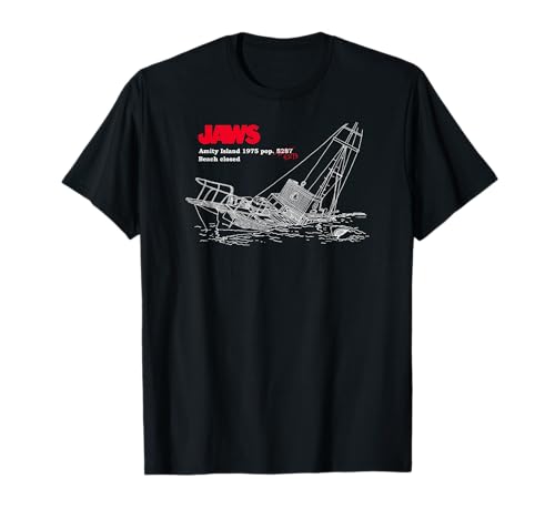 Bateau Jaws Amity Island T-Shirt