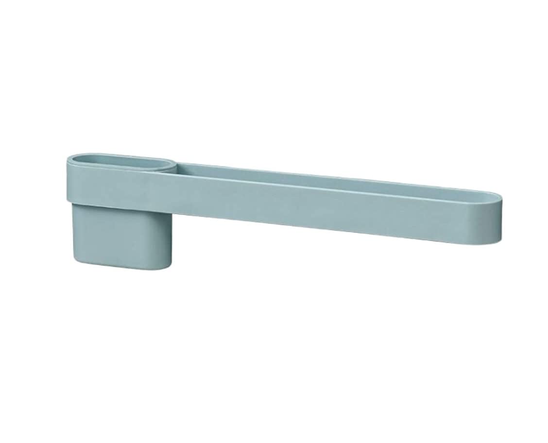 FGXHHS Towel Rail Shelf Rack Free Punching Kitchen Holder Bathroom Bar Toothpaste Toothbrush Bucket (Blue : Sky)