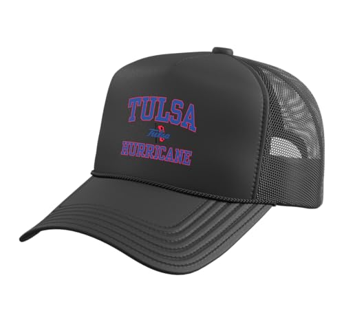 Tulsa Golden Hurricane | Official NCAA Merch | NCAFTUL05 Trucker Hat with Adjustable Mesh Back, Black