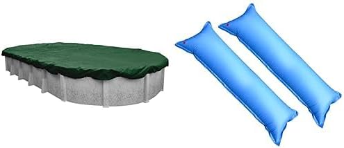 Pool Mate 371833-4-PM Winter Pool Cover with Pillows, Extra Heavy-Duty Green, 18 x 33 ft Above Ground Pools