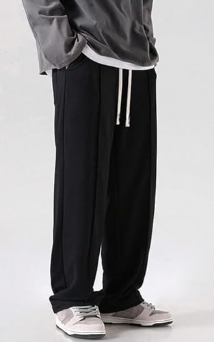Image of SAVAYO Men's Wide Leg Flared Track Pants | Korean Style Loose Fit Baggy Trousers | Multicolor Relaxed Fit Joggers Casual | Streetwear Bootcut Loungewear