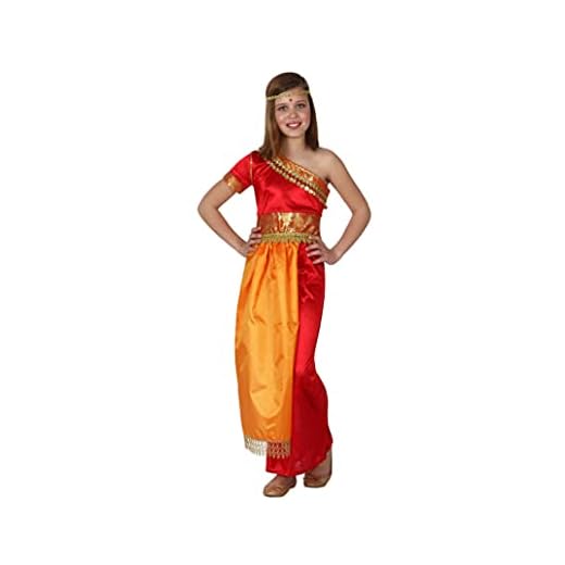 Atosa disfraz hindu niña infantil naranja 10 a 12 años