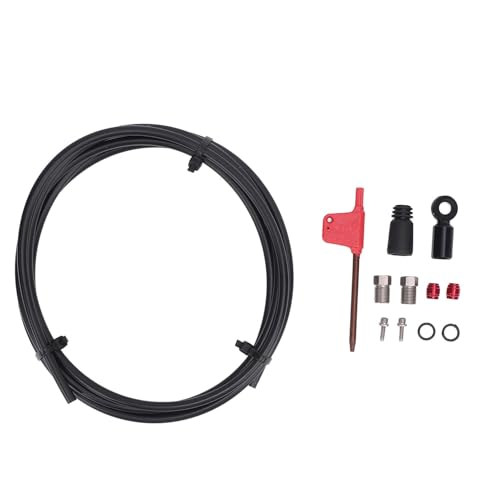 RiToEasysports Bike Hydraulic Disc Brake Hose Kit, Olive Hydraulic Disc Brake Hose Fitting Kit for HRD Red Force Flat Mount