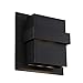 Modern Forms WS-W30511-BK Contemporary Modern LED Outdoor Wall Mount from Pandora Collection in Black Finish, Oil Rubbed Bronze