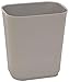 14 qt. Rectangular Gray Trash Can