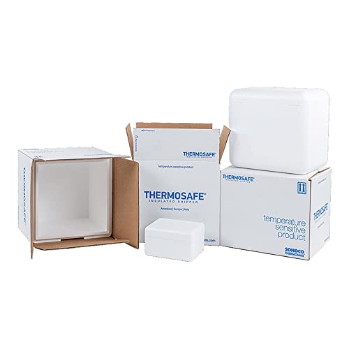 ThermoSafe 324UPS EPS Foam Multi Purpose Insulated Shipper Container with Corrugated Carton, 1.5" Wall Thickness, 11" L x 9" W x 14.5" H (Case of 8) #1