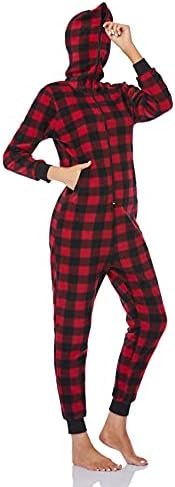 Amazon.com: COLORFULLEAF Pijama de Navidad a juego con capucha de forro  polar a cuadros con cremallera completa y bolsillos : Ropa, Zapatos y  Joyería