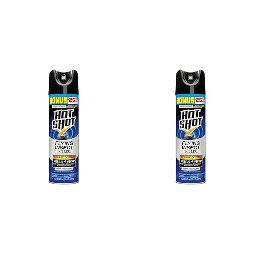 Hot Shot Flying Insect Killer3 Aerosol, Clean Fresh Scent, 18.75 oz (Pack of 2)