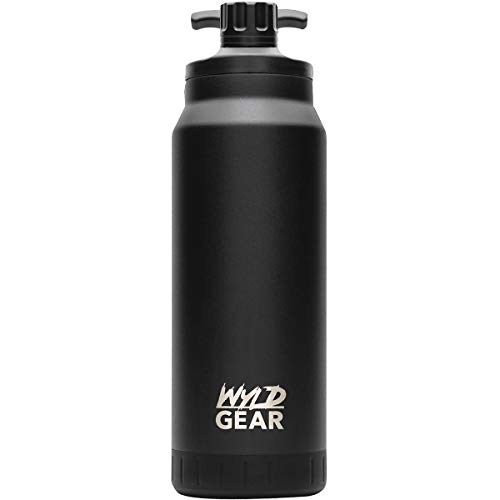 WYLD GEAR Mag Series - Stainless Steel Water Bottle with Magnetic Cap - 34oz Black