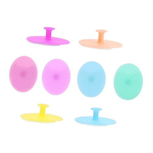 GOOHOCHY 8pièces Brosse Bain Silicone Garçon Fille Douce Massage Chevelu Shampooing Garçon Fille Mix Couleurs