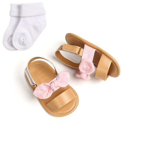 Baby Girls Boys PU Leather Sandals Bowknot Shoe Rubber Sole Open Toe Infant Toddler First Walker Princess Dress Shoes3