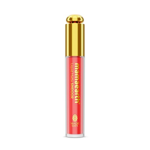 Mamaearth Liquid Matte Sindoor with Almond Extract & Vitamin E – 2.8 ml | 01 – Red | India’s First Made Safe Certified Sindoor | Mercury & Lead Free | Long-lasting & Smudge-proof