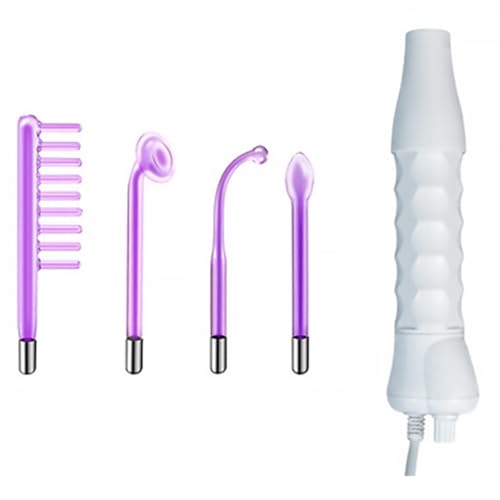 SHINYPASING Masajeador de Alta Frecuencia Portátil Tubo de Vidrio, Dispositivo Eléctrico para Reafirmar Piel y Masaje del Cuero Cabelludo, Instrumento de Belleza para Cuidado Facial en Casa,
