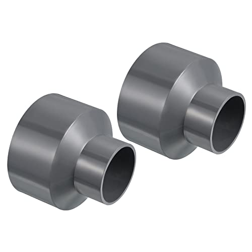PATIKIL PVC Reducer Pipe Fitting 110x63mm, Straight Coupling Adapter Connector, Gray