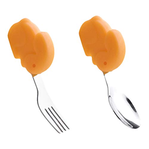 TOYMYTOY ベビー カトラリーセット フォーク&スプーン 赤ちゃん 子供 初めての離乳食用具 食事用 離乳食訓練 出産祝い プレゼント 誕生日 2pcs