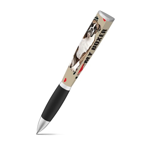 I Love My Dog Ballpoint Puppy Pen (1 Pen, 3-Sided) Dog Mom Gifts, Dog Birthday, Cute Pens - Fun Pens Dog Lovers Gifts For Women & Dog Dad - Cool Pens, Cute School Supplies, Dog Pens (Boxer Gift)