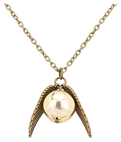 Movie Jewelry Bronze Snitch Wing Golden Quidditch Pendant Necklace