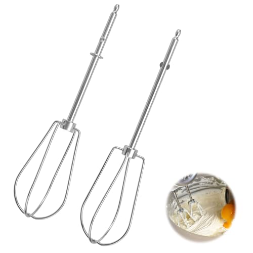 Batidor Eléctrico Accesorios,2 Batidora Manual de Acero Inoxidable,Batidor,Varillas Cocina de Alambre 2 Varilla para mezclar rellenos de harina de huevo y enviar crema