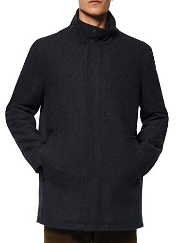 Marc New York by Andrew Marc Men's Wool Barton Jacket with Nylon Bib Insert, Black, X-Large
