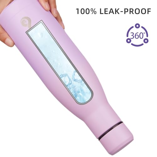 Image of BJPKPK Insulated Water Bottle 17oz Stainless Steel Water Bottles Dishwasher Safe Reusable Metal Thermal Cold and Hot,Dreamy Purple