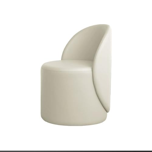 Taburete giratorio para tocador de diseño acolchado y base rotatoria suave de 360 grados
