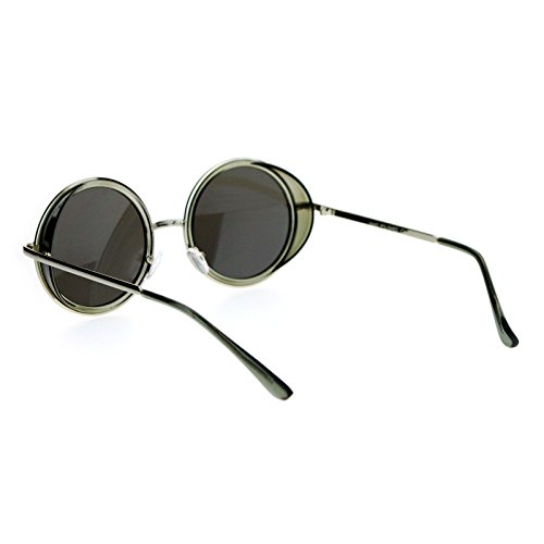 JuicyOrange Side Cover Sunglasses Round Circle Double Frame Unisex Fashion Shades3