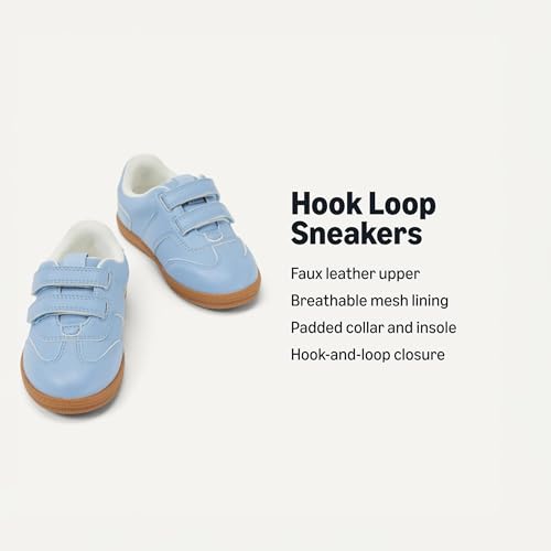 Image of Amazon Essentials x Sofia Grainge Unisex Kids and Toddlers' Hook and Loop Sneakers with Rubber Sole