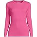Lands' End Womens Long Sleeve Micro Rib Crew Apple Blossom Regular Large