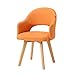 Produktbild Nordic Dining Chair, einfache Massivholzstuhl robust und langlebig, dick und weich mit Anti-Rutsch-Pad Mute Geeignet für Arbeitszimmer, Wohnzimmer und Schlafzimmer,Orange