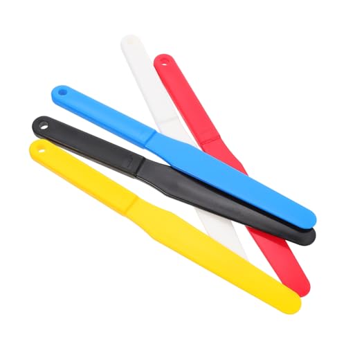 Beatifufu Paint Spatula for Oil Painting 5pcs Plastic Scrapers Mixing Tools for Artists Students Random Color