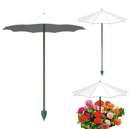 Sombrillas para plantas al aire libre con estaca de 10.4 pulgadas para suelo y macetas exteriores