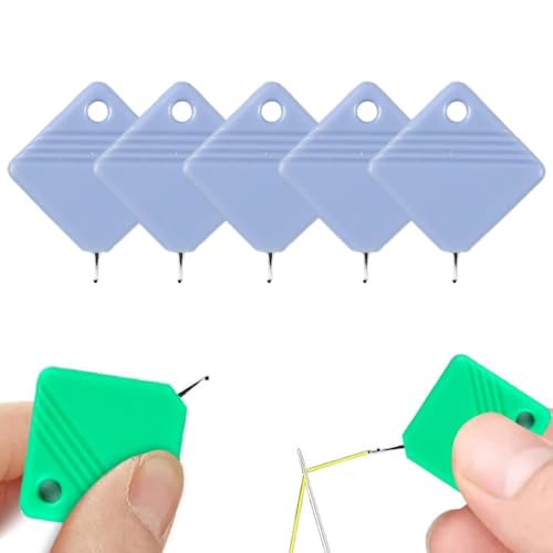Image of Automatic Needle Threaders for Hand Sewing, 2025 Upgrade Embroidery Floss, Sewing Machine Needle Threader, Sewing Supplies Tool, Fits All Needle Sizes (5, Light Blue)