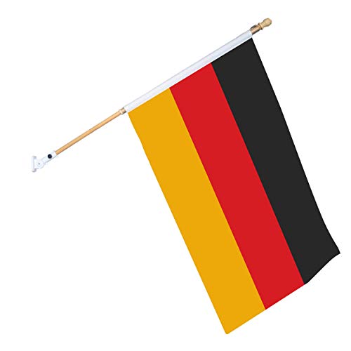 Nationenflagge 150 x 90 inkl. Roll Over Stab und Wandhalterung (Deutschland)