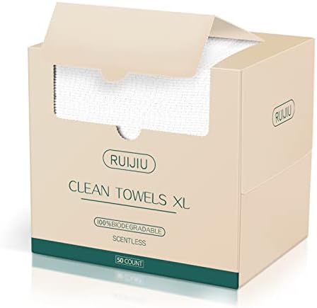 Disposable Face Towel Clean Face Tissue Skin Soft and Thick for Make up, Baby Organic Cruelty Free Degradable by RUIJIU